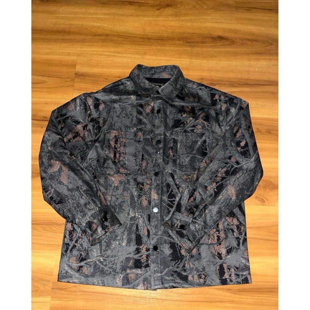 Mens NWOT Nomad Tree Camo Button Up Utility Shirt Jacket Shacket